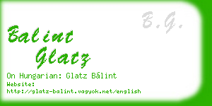 balint glatz business card